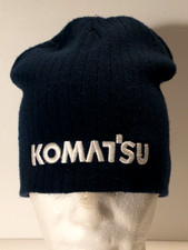 KOMATSU Construction, Mining, Forestry, & Industrial Equipment Beanie Hat, Blue.