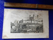 1840 George Cruickshank Execution of the Duke of Northumberland