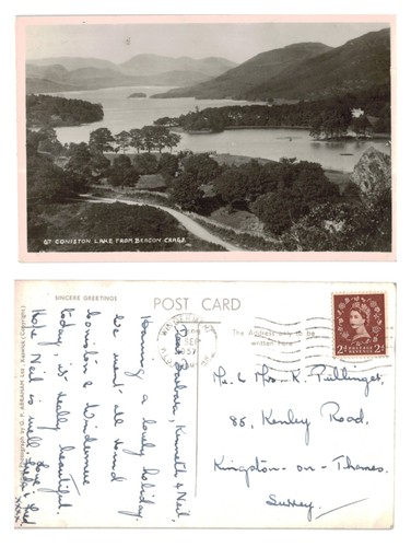 Vintage postcard coniston - vintage,