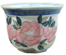 Decorative Ceramic Pottery FLOWER / PLANT POT with FLOWER Pattern VGC
