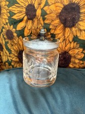 Vintage Crystal Honey/jam Pot