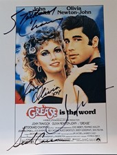 Olivia Newton-John & John Travolta and cast Autographed GREASE 10x8 Promo