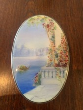 Stunning Hallmarked Silver & Enamel Clothes Hair Brush Birmingham 1928