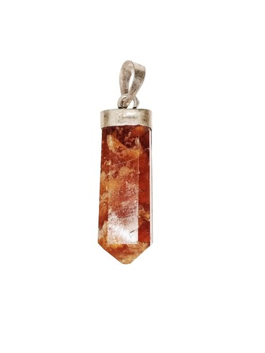 Hessonite garnet pendant - hessonite,