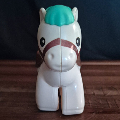 White toy horse - toy, figure