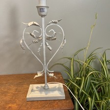 Laura Ashley Distressed Metal Table Lamp Leaf Design