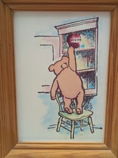 Winnie the Pooh Vintage Art Print Framed by E. H. Shepard