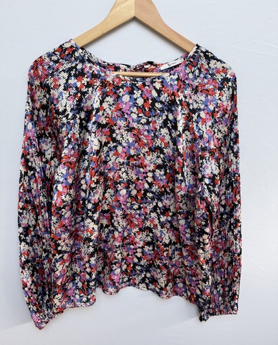 Floral satin blouse pink - floral,