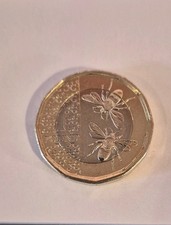 Very Rare 2023 King Charles III Bee 1 Pound Coin Limited Edition
