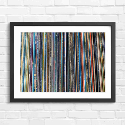 Vintage vinyl record spines - vinyl,