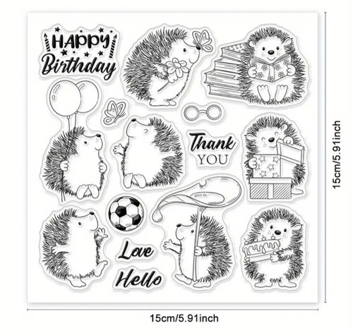 Clear stamps hedgehogs - clear,