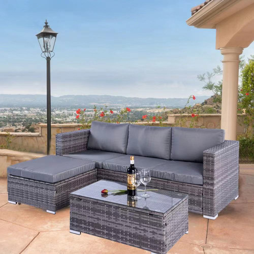 Dunham grey rattan garden - rattan,