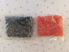 Orange & Black Plastic Glass Effect Crystals for Electric Fire Decoration