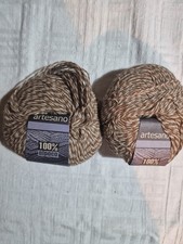 Artesano Pure Alpaca Beige Tweed 4ply 100g. Destash