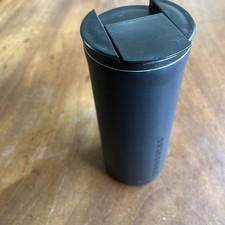 Starbucks insulated travel flask mug cup. Black non leak lid 355 ml