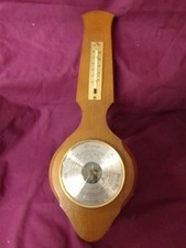 Vintage Wooden/Brass Weather Master Barometer