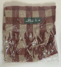 Starbucks x Uber Eats Best Fall Ever Red Tan Plaid Scarf New In Package 