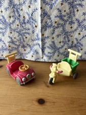 Sylvanian Families trike and play car. No packaging or box. Used.