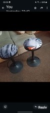 2x White Tiger Bar Stools  Unique/ Bespoke