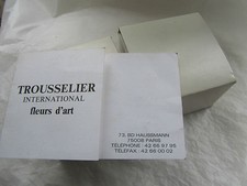 2 1980s Boxed Trousselier fleurs d'art Handmade Flowers: 1 Rose; 1 Anemone