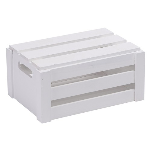Wooden crate with handles - wooden,