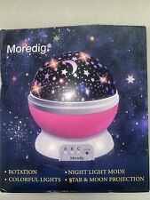 BestFire Novelty 360 Rotating Round Night Light Projector Lamp Star Moon Sky 3