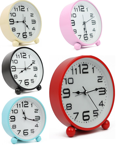Non ticking table clock with - table,