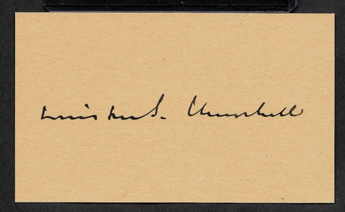 Winston churchill autograph - winston,
