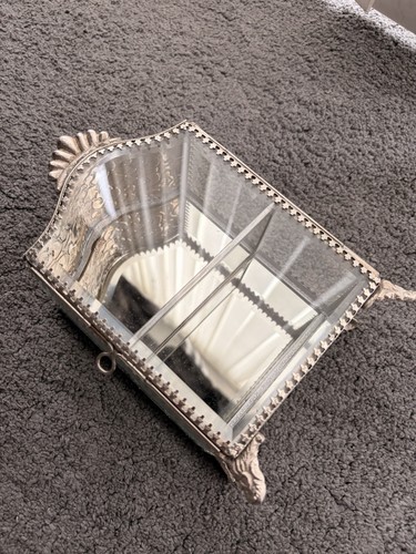 Small silver mirrored - mirrored, cabinet