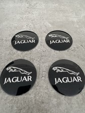 4x  Stickers For Center Caps 56mm  XJ XJR XK XF SType  Stickers Black Jaguar New