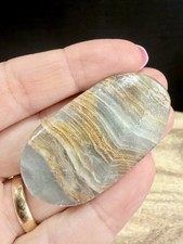 Crystal Blue Onyx Palm Stone