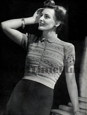 Knitting Pattern Vintage 1940s