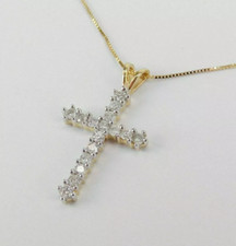 2 CT Round Cut Diamond Cross