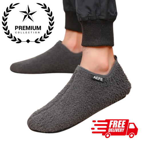 Men fuzzy indoor slippers - men's,