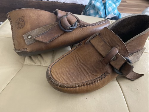 Vtg rare leather ring boot - rare, ring-boot