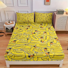 51.Cartoon Rubber Duck Fitted