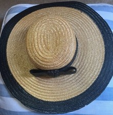Jaeger Boater Hat With Bow, Made In Italy