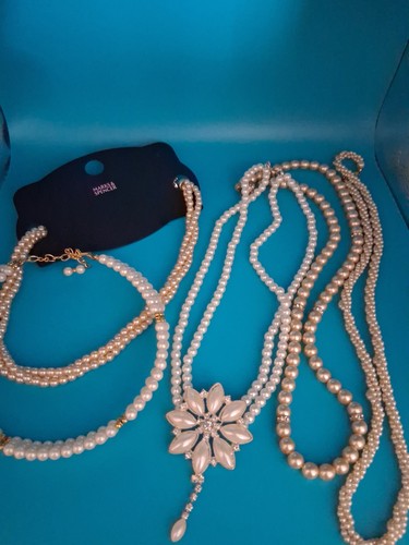 Bundle faux pearl necklaces - bundle,