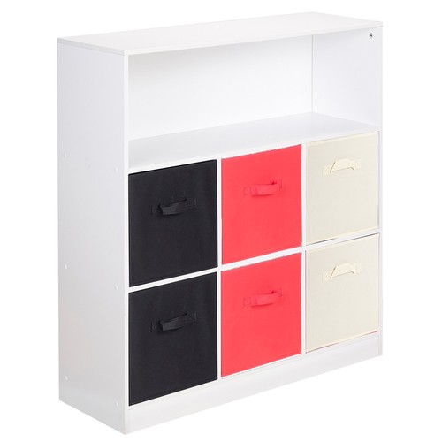 Wooden white wide cubed - white, 7