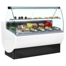 SMALL NEW SLIMLINE CURVED SERVE OVER CAFE DELI FRIDGE COUNTER @ £1366 +VAT
