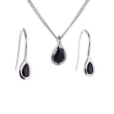 Natural Sapphire Set Sterling