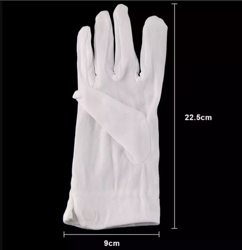 White formal short gloves - white,