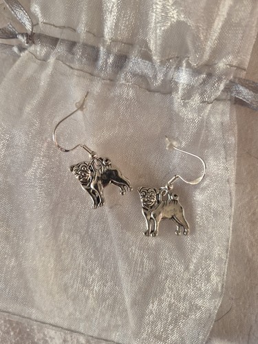 Pug dog dangly earings - dangly,