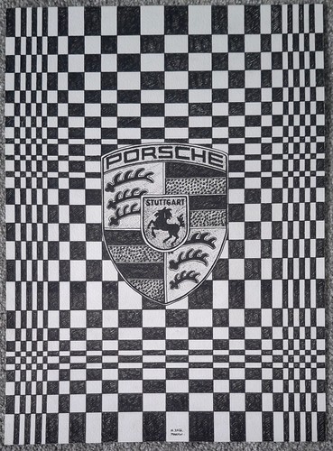 Pasha fabric and porsche badge - pasha,