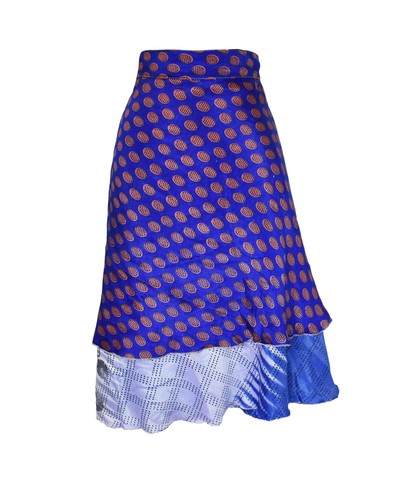 Knee length sari silk wrap - knee,