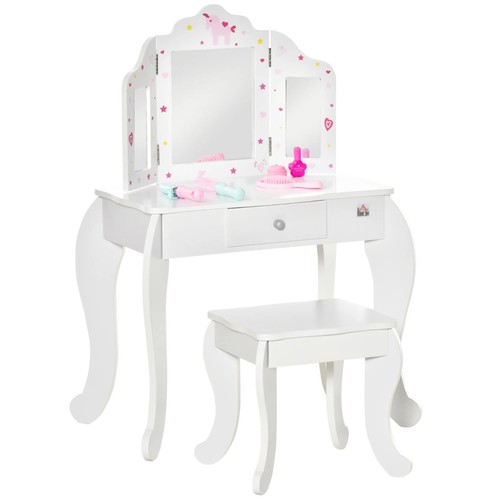 Homcom kids vanity table - kids,