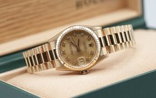 Rolex Datejust 31mm 18ct Yellow Gold 68278 Factory Champagne Diamond Dial