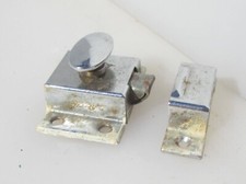 Antique Chrome Sprung Lock Old Cupboard Cabinet Transom Window Catch Keep Iron