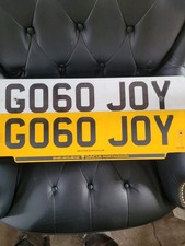 PAIR OF PRINTED NUMBER PLATES - SHOW PLATES. NO I/D OR PAPERWORK. NAME PLATES.