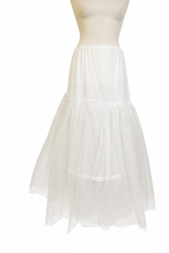 Vintage white tulle petticoat - white,